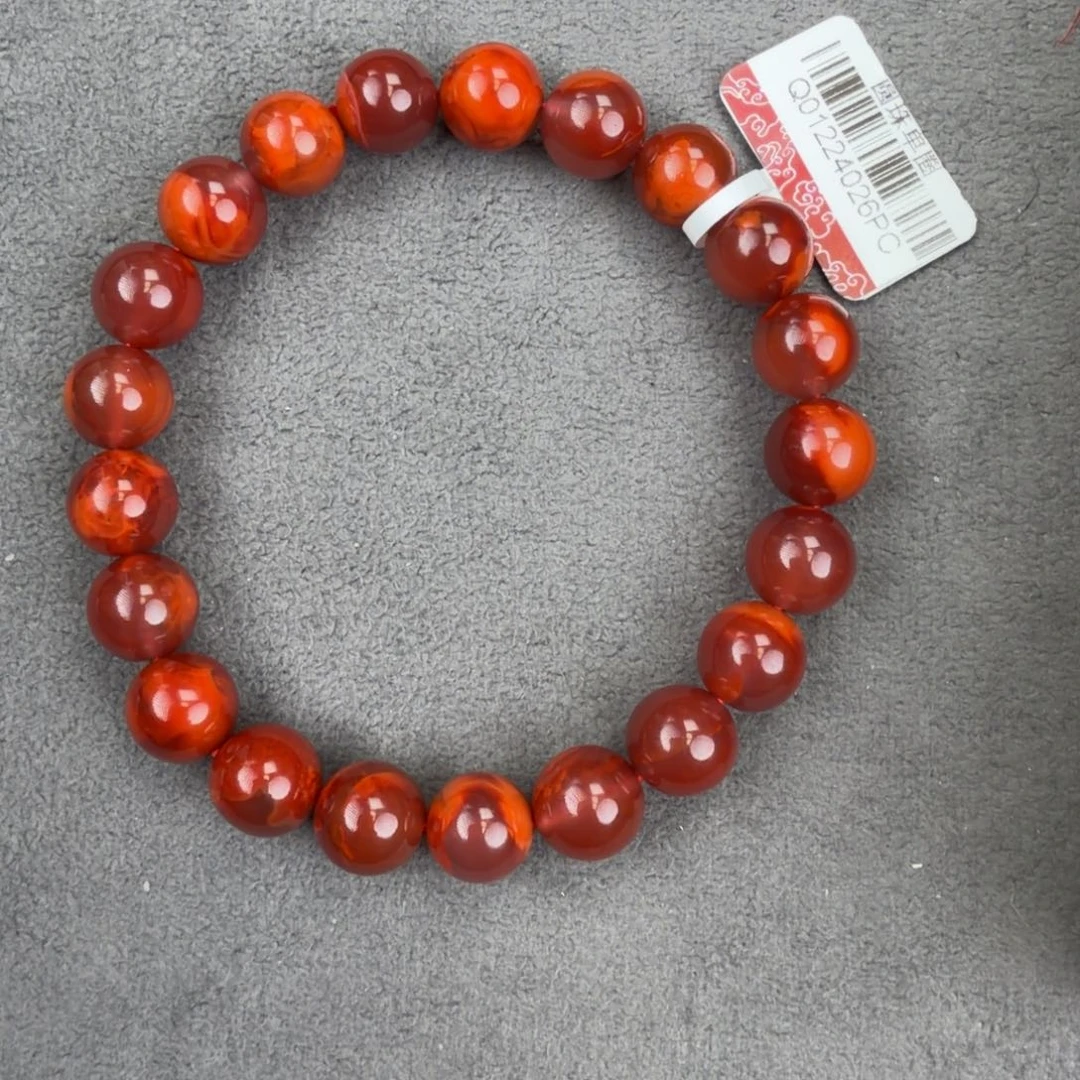 南红玛瑙未镶嵌手链9.6MM
