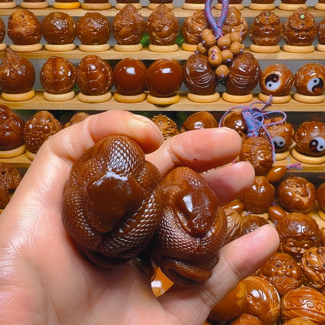 幽***篁手串/手链橄榄核蛇王一对玉华