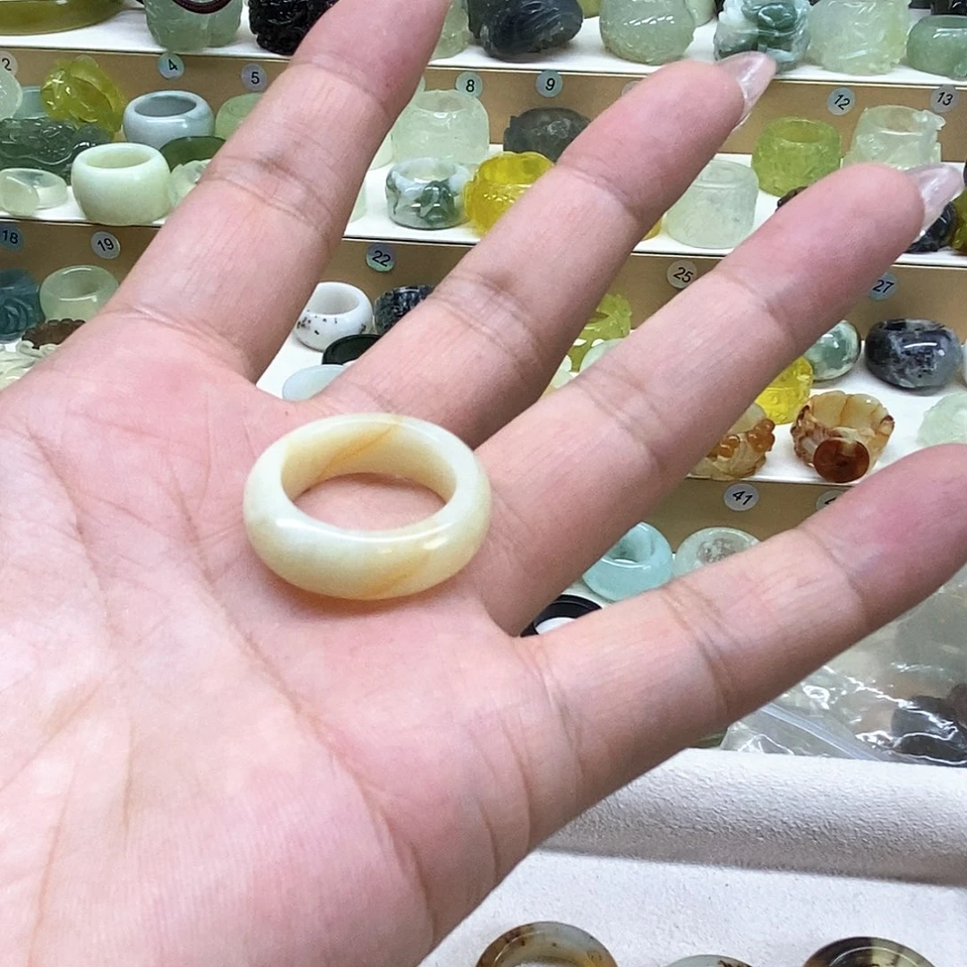 f***t岫玉未镶嵌天然岫玉戒指