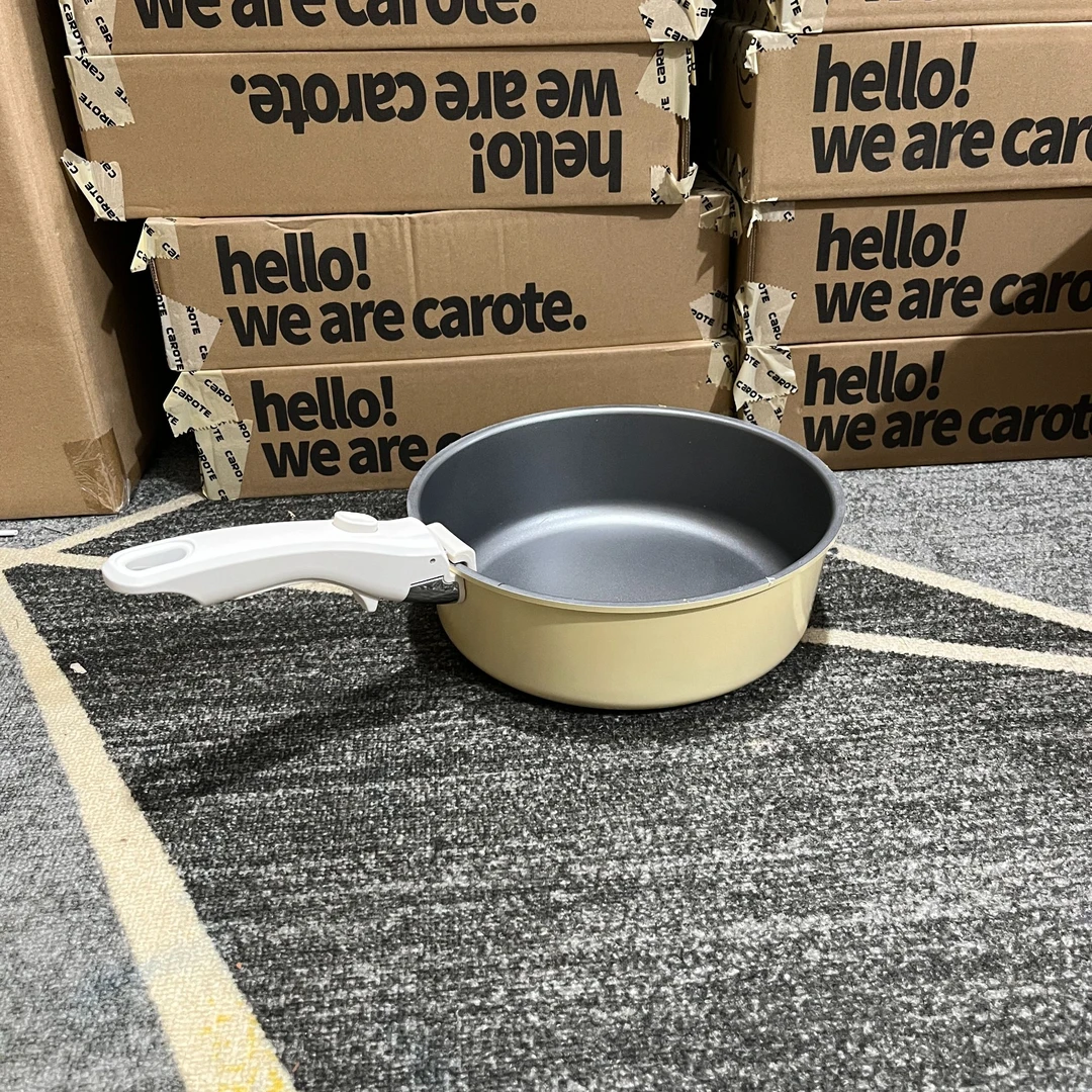 微瑕24CM加深8人炒锅电磁炉不挑灶具【无盖】黄色