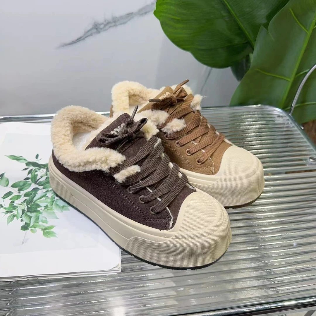 冬季新款百搭拼色厚底复古休闲运动德训鞋保暖902（板鞋，加绒）