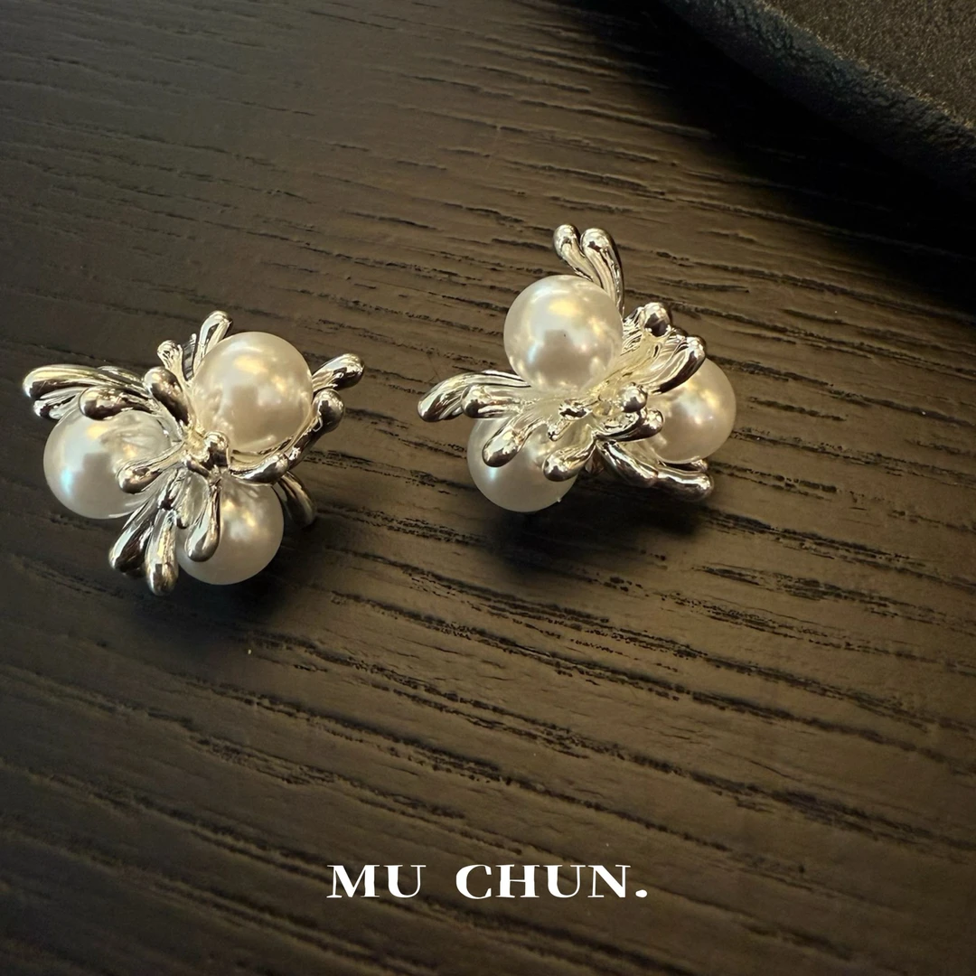 慕纯 铜合金耳饰 MUCHUN 时尚烟花耳钉