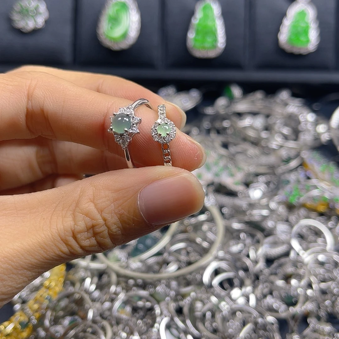 未镶嵌戒指翡翠天然