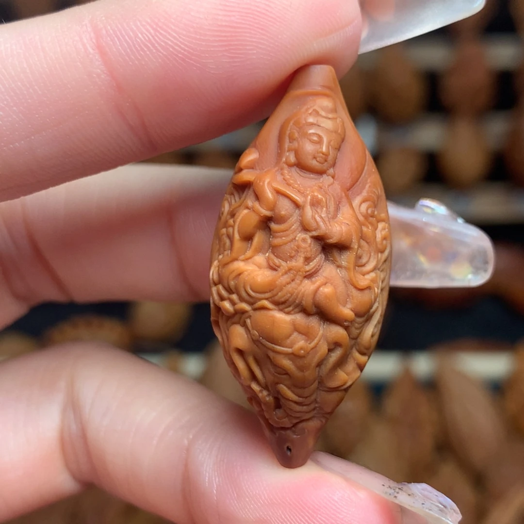 把件橄榄核普贤菩萨