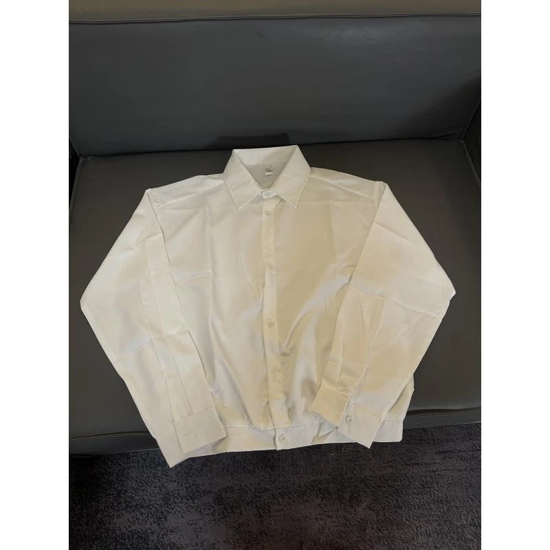 Z186 休闲长袖衬衫高级ins潮设计感韩系宽松衬衣