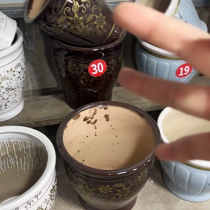 陶瓷大花盆一套三个