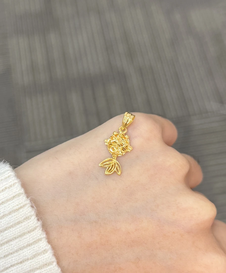 足金999 小锦鲤鱼吊坠