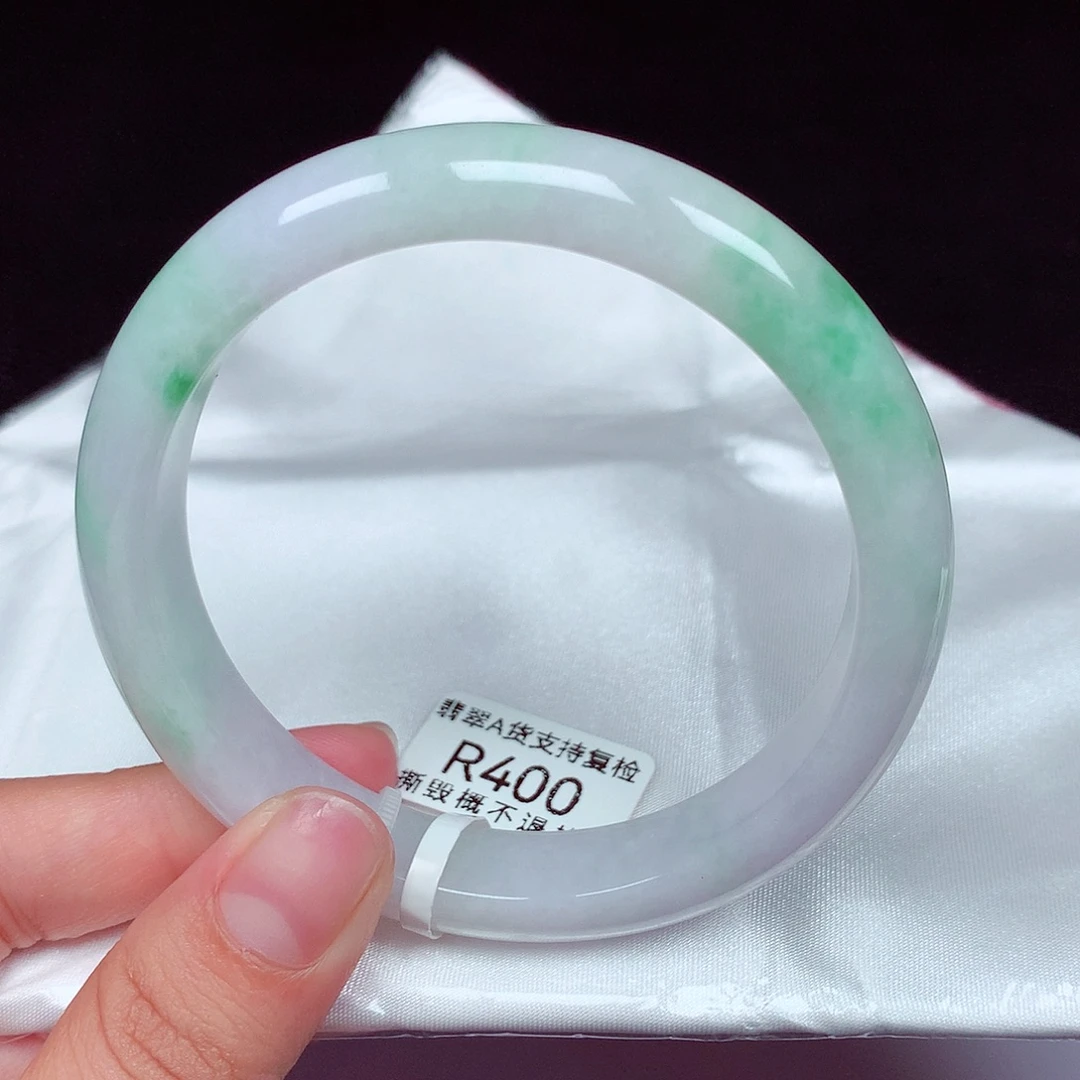 翡翠未镶嵌手镯正圈59