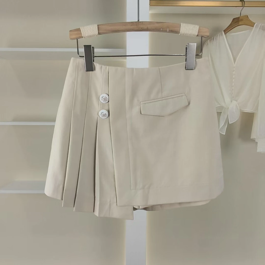 麦迪尚品【H】K696 休闲夏季百搭短裤裤裙品牌折扣撤柜女装