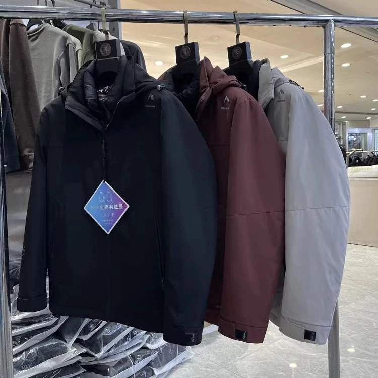 （565）90鸭绒一衣三穿外套防风保暖男士冬季羽绒服品牌撤柜代工