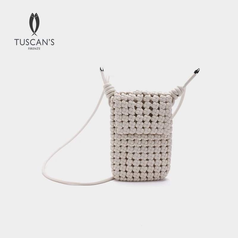 TUSCAN'S女士编织手机包零钱口红迷你小挎包斜挎小包时代集团双鱼