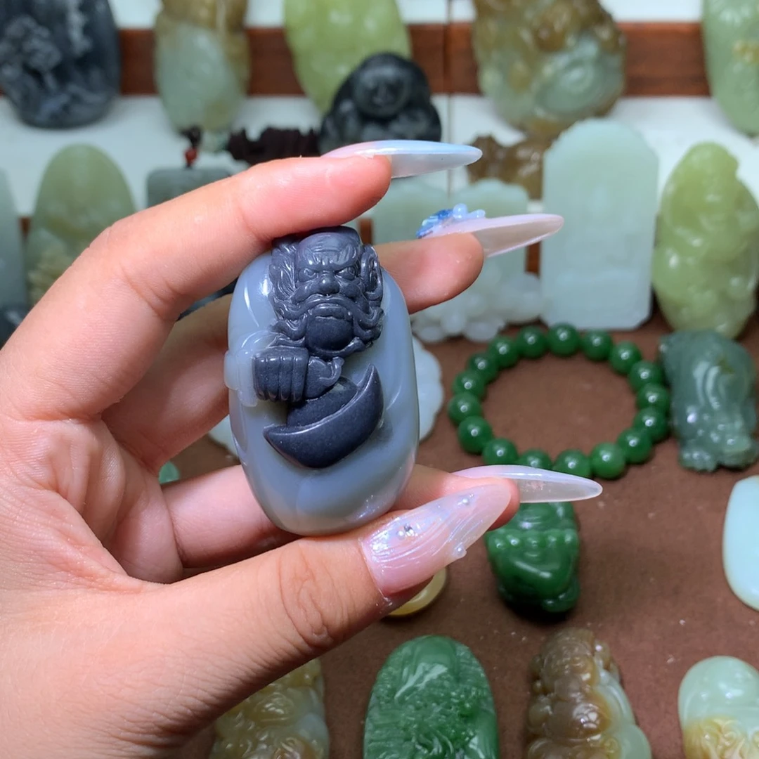 长***笑和田玉未镶嵌吊坠(不含链)