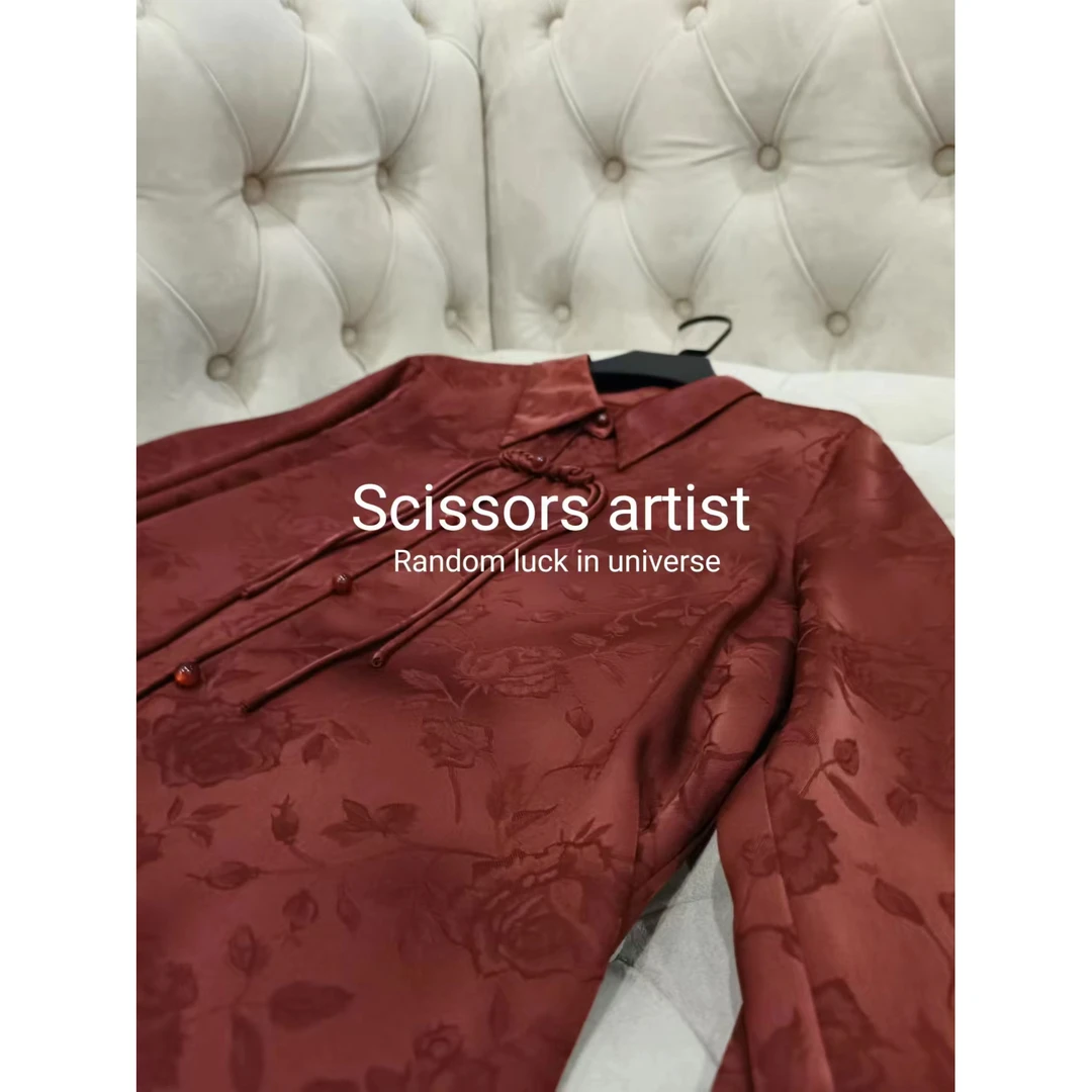 Scissors artist】高端设计师走秀女装时尚休闲衬衫0473