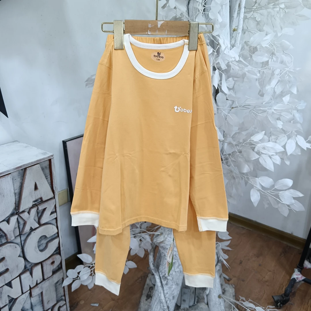 E259黄色棉家居服童装