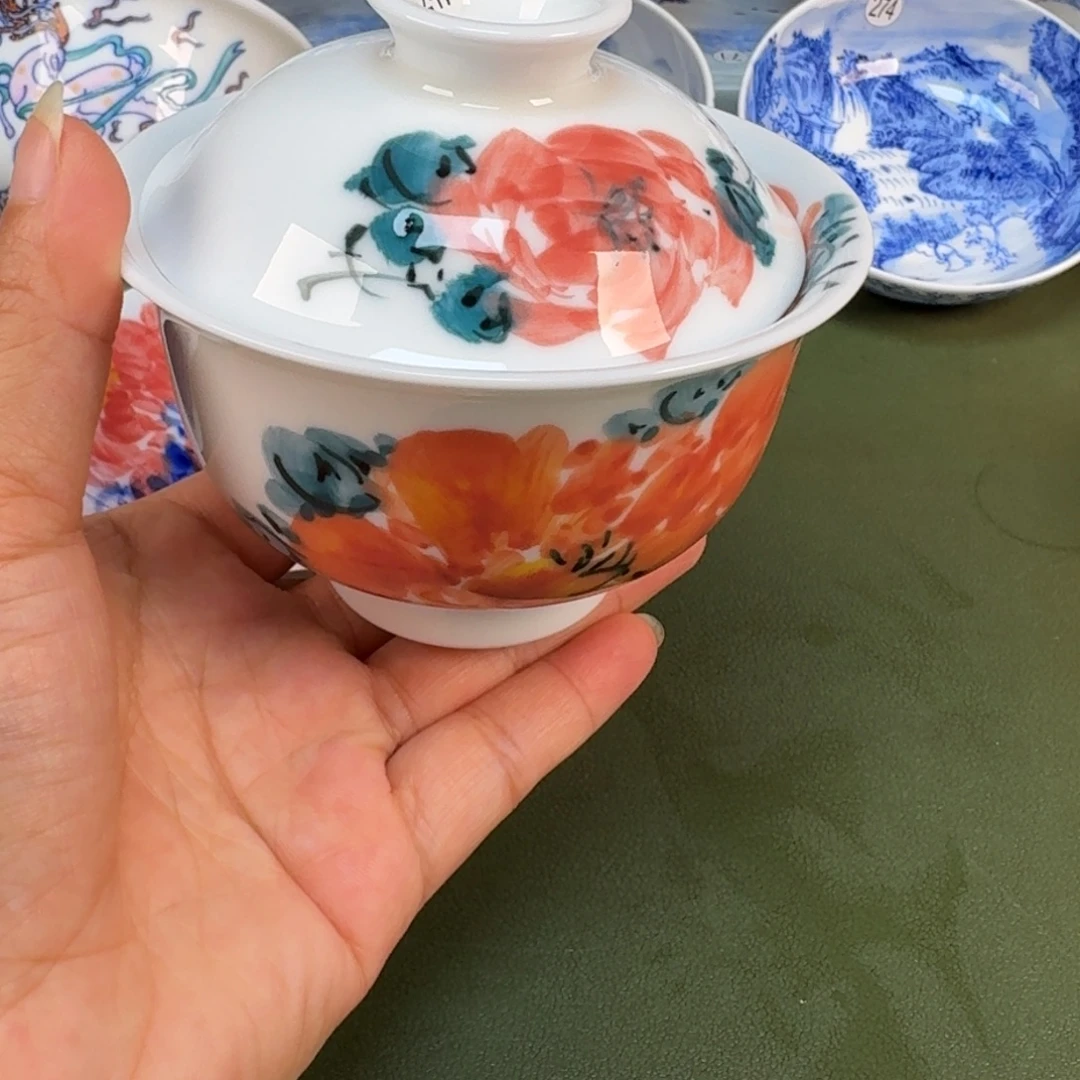 景德镇纯手绘茶具圆圆247