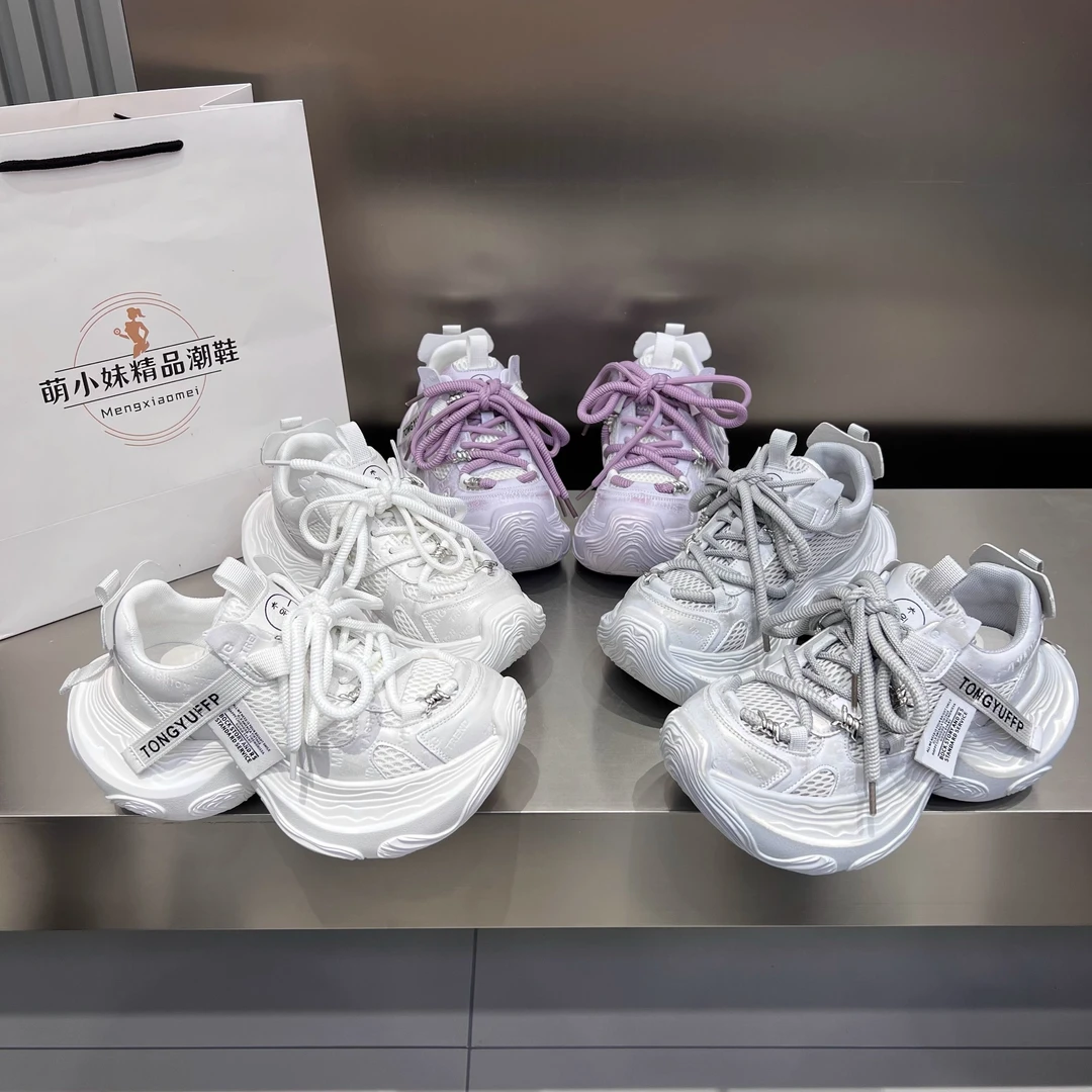 【ZXX】摇摇底原单品质老爹鞋2025年新款女鞋夏季网面炸街款潮鞋