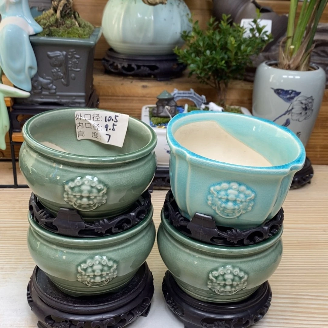 紫砂陶瓷艺术花盆陶瓷