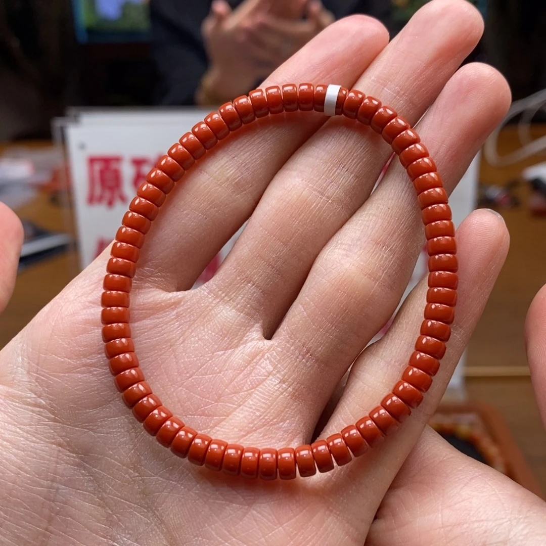 南红玛瑙串未镶嵌4.8mm瓦西药片