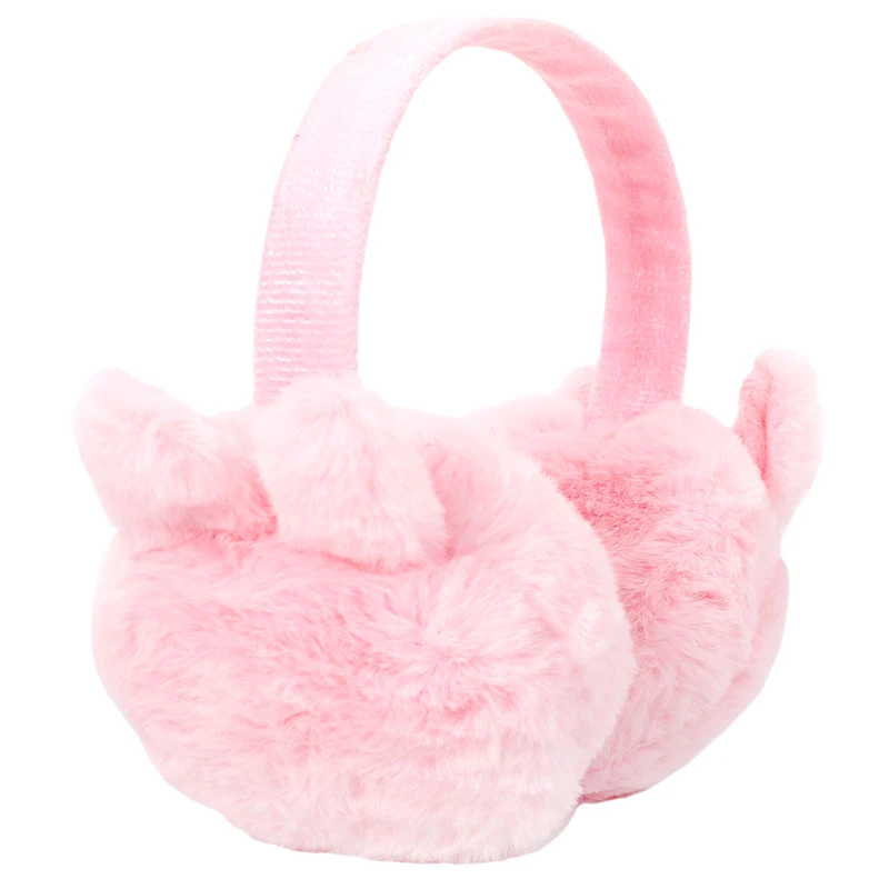 澄湖螺冬季儿童耳罩汉堡猫耳朵保暖耳套女防寒卡通耳包