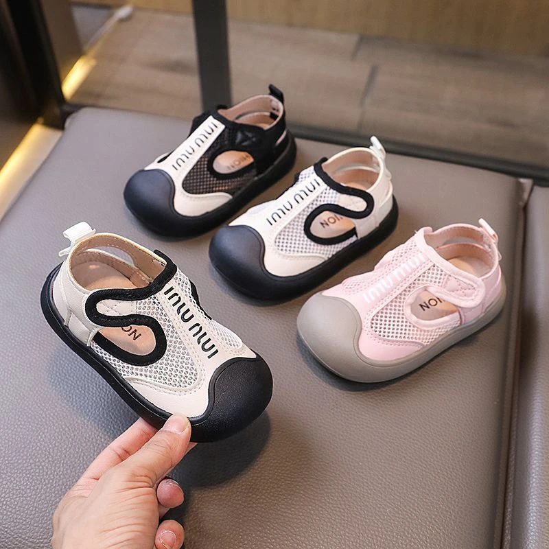 1-6岁夏季网面宝宝凉鞋夏季软底2小童包头儿童沙滩鞋男童透气0