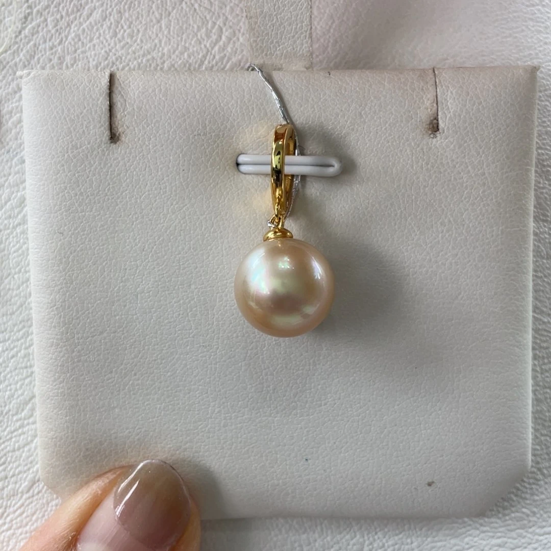 吊坠(不含链)银S925镶嵌海水珍珠干枯玫瑰12-13m m