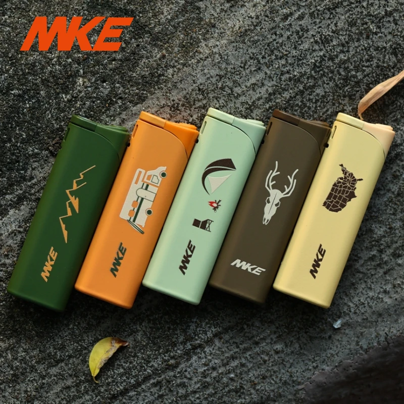 MKE高端防风直冲打火机充气式耐用金属加厚防爆个性点火器定制