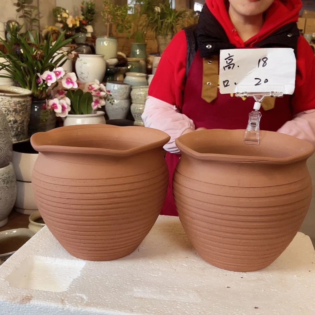 紫砂花盆高度18口径20