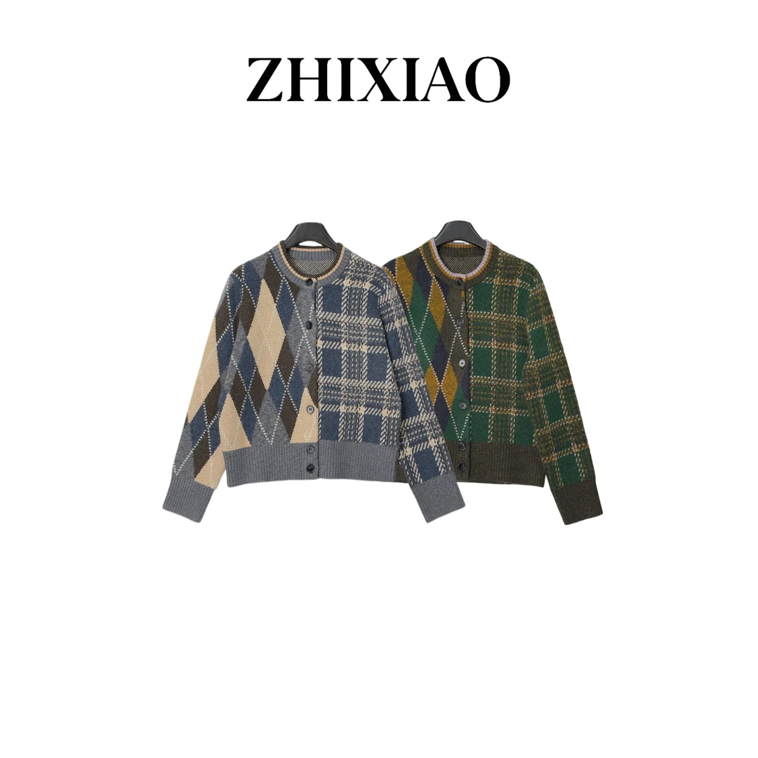 【ZHIXIAO】秋冬新款：花色毛衣开衫250872