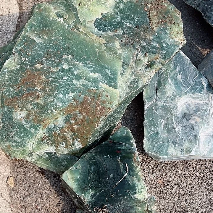 蛇纹石玉手把件未镶嵌