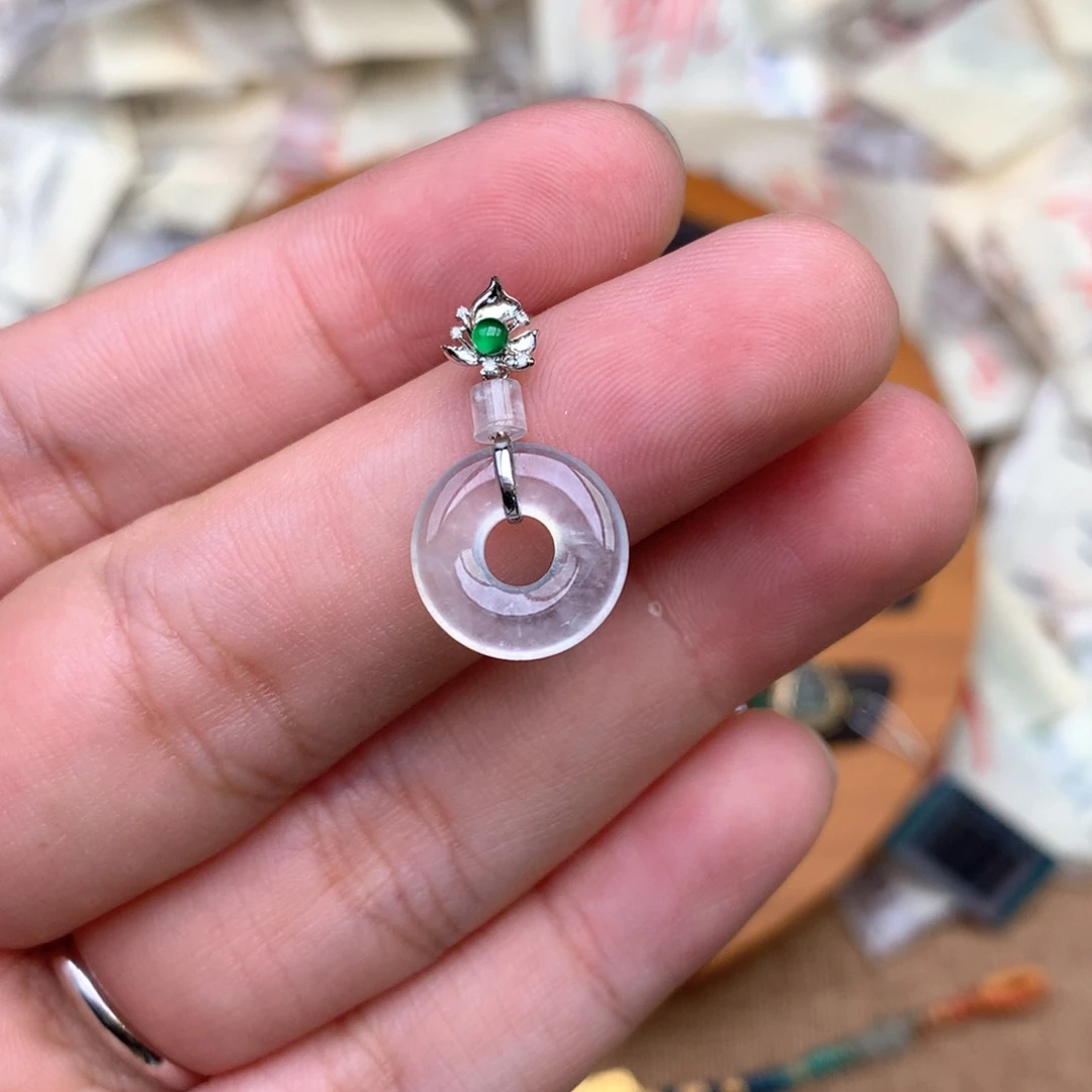 【闪购商品】18K金镶嵌挂件翡翠一