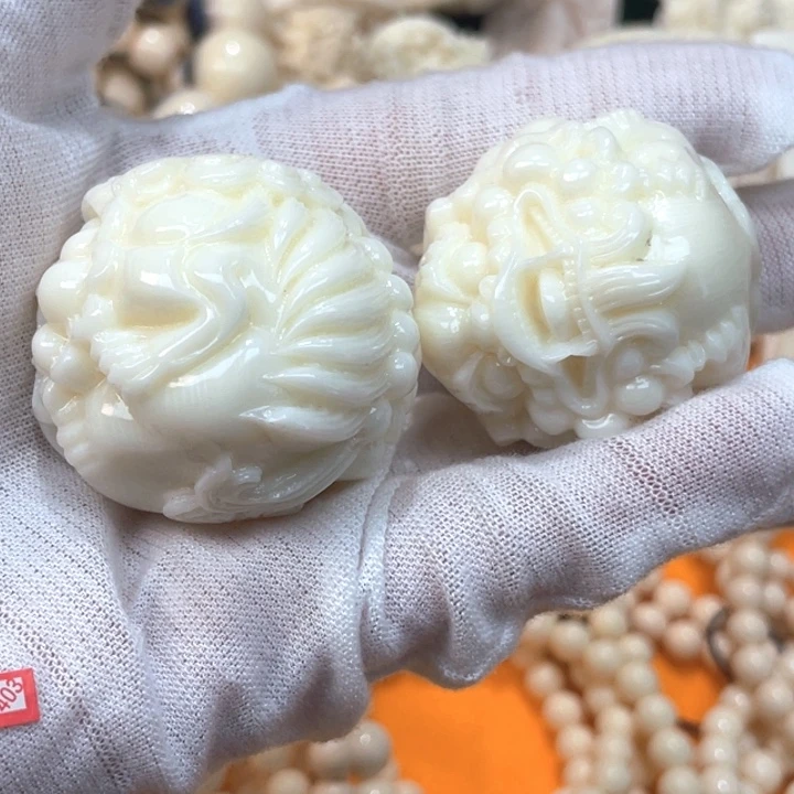 用***2猛犸象牙手串/手链/手镯圆球