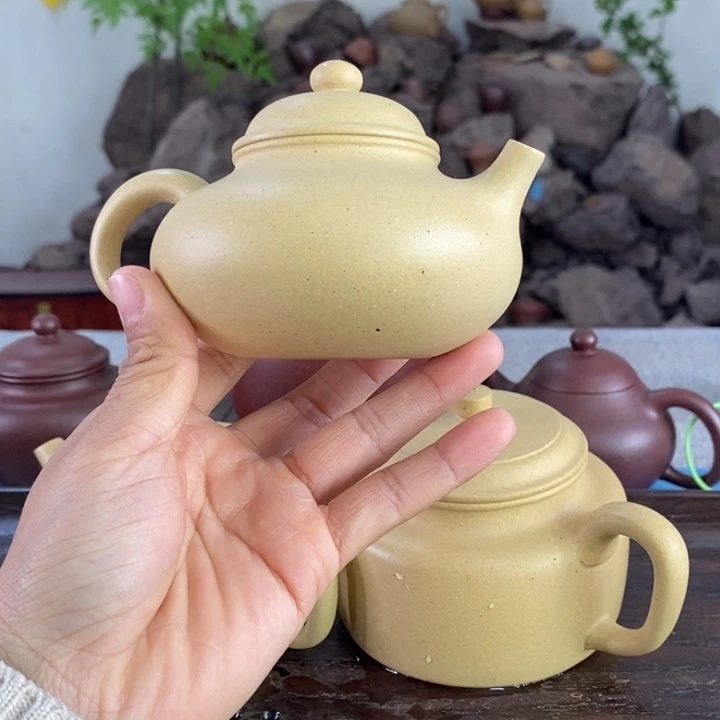 紫砂茶壶本绿容天190左右的容量微微瑕不退不换