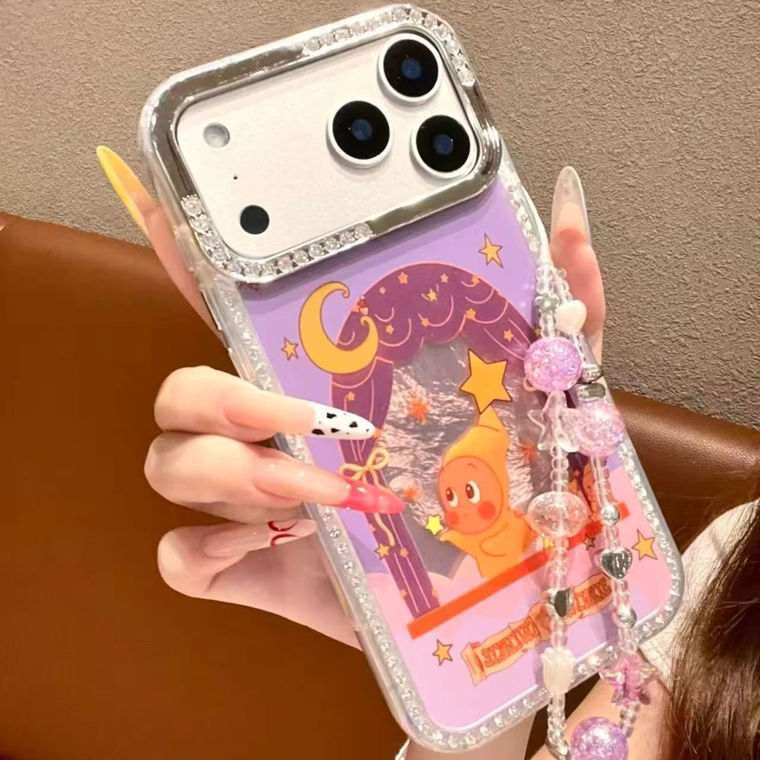 【自带相机保护按键】紫色窗户星星人手机壳适用于苹果17pro手机壳