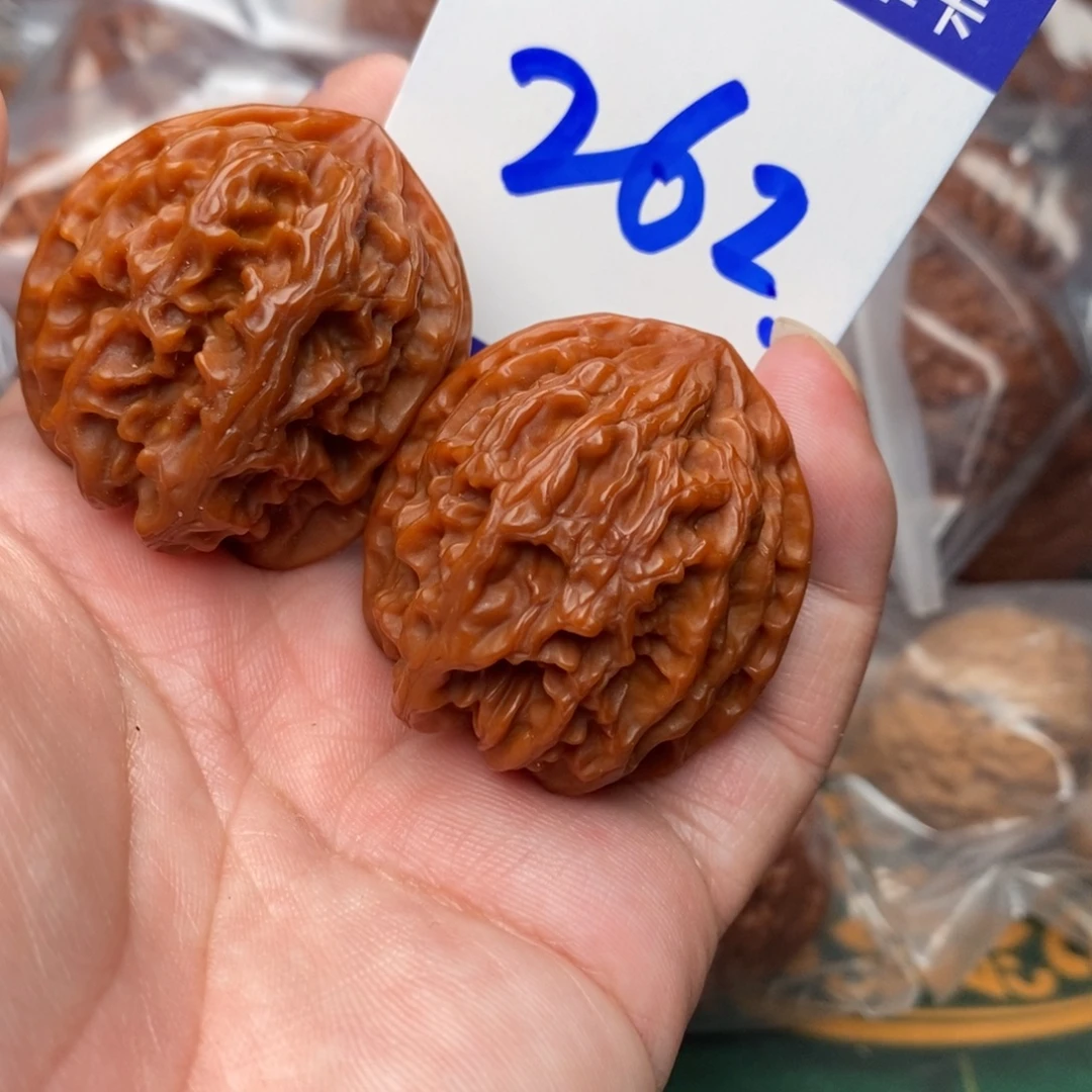 把件文玩核桃苹果园狮子头38