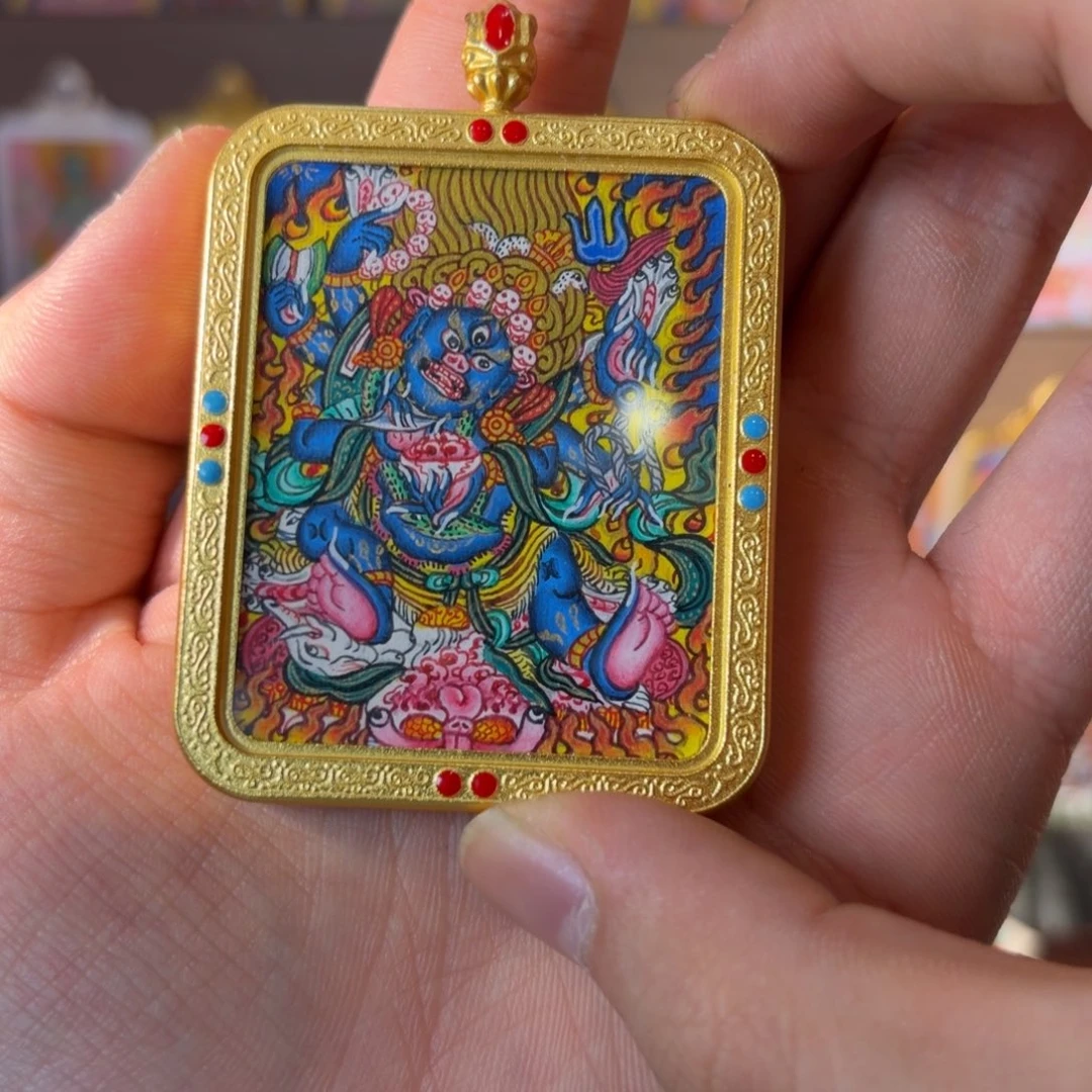 吊坠纯手绘黑六臂