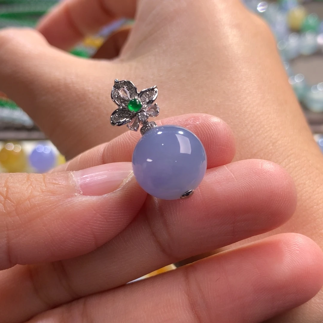 翡翠颈饰18K金镶嵌七*呀卡13