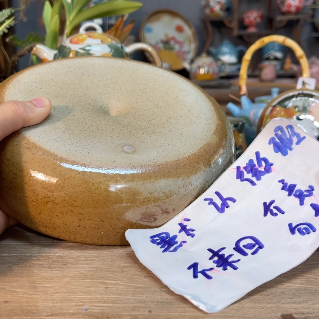 壶素浅陶瓷手工手绘
