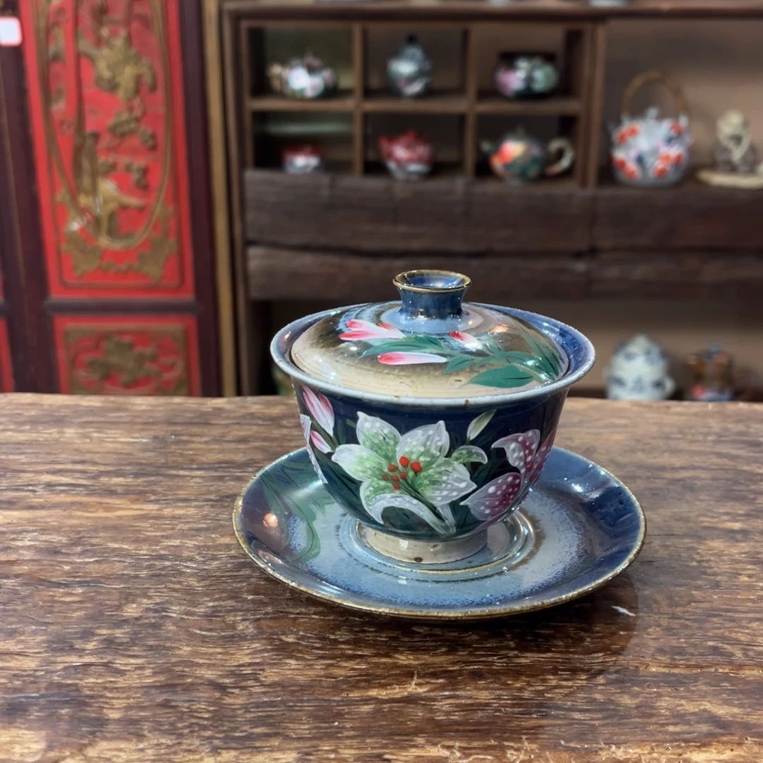 景德镇柴烧手工手绘陶瓷