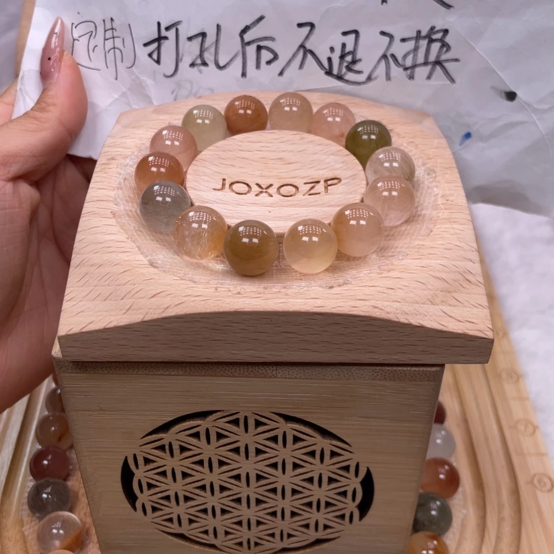 水晶未镶嵌手串好看的漂亮的兔毛