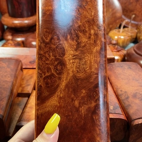 【闪购商品】木侯*席缅甸花梨树瘤盒子一个