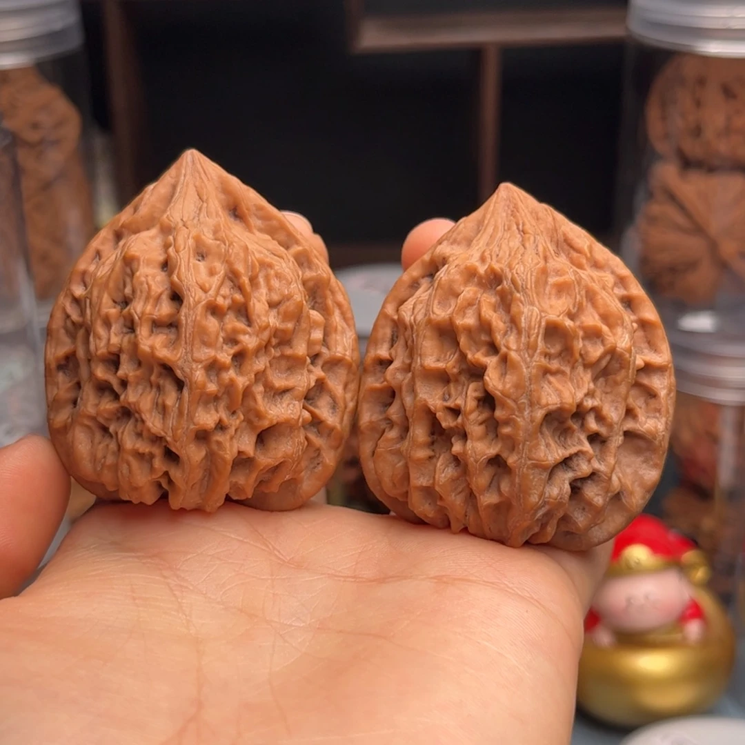 文玩核桃把件老款鸡心全品 无药 45-42-51