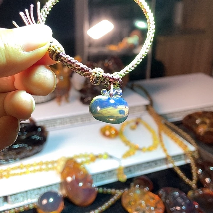 琥珀手链未镶嵌缅甸天然琥珀手链