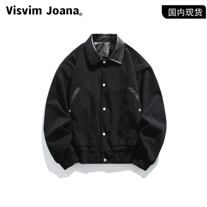 【品牌现货撤柜】复古纯色翻领夹克外套春秋季美式潮流百搭翻领夹克