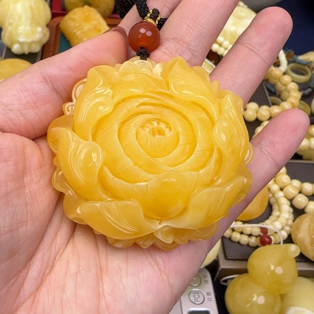 蜜蜡颈饰未镶嵌天然蜜蜡
