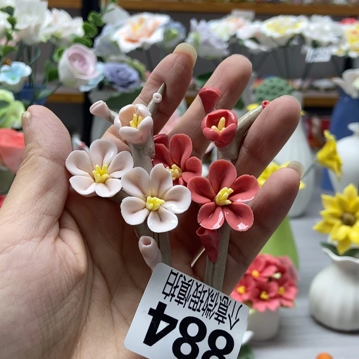 陶瓷手工制作陶瓷花
