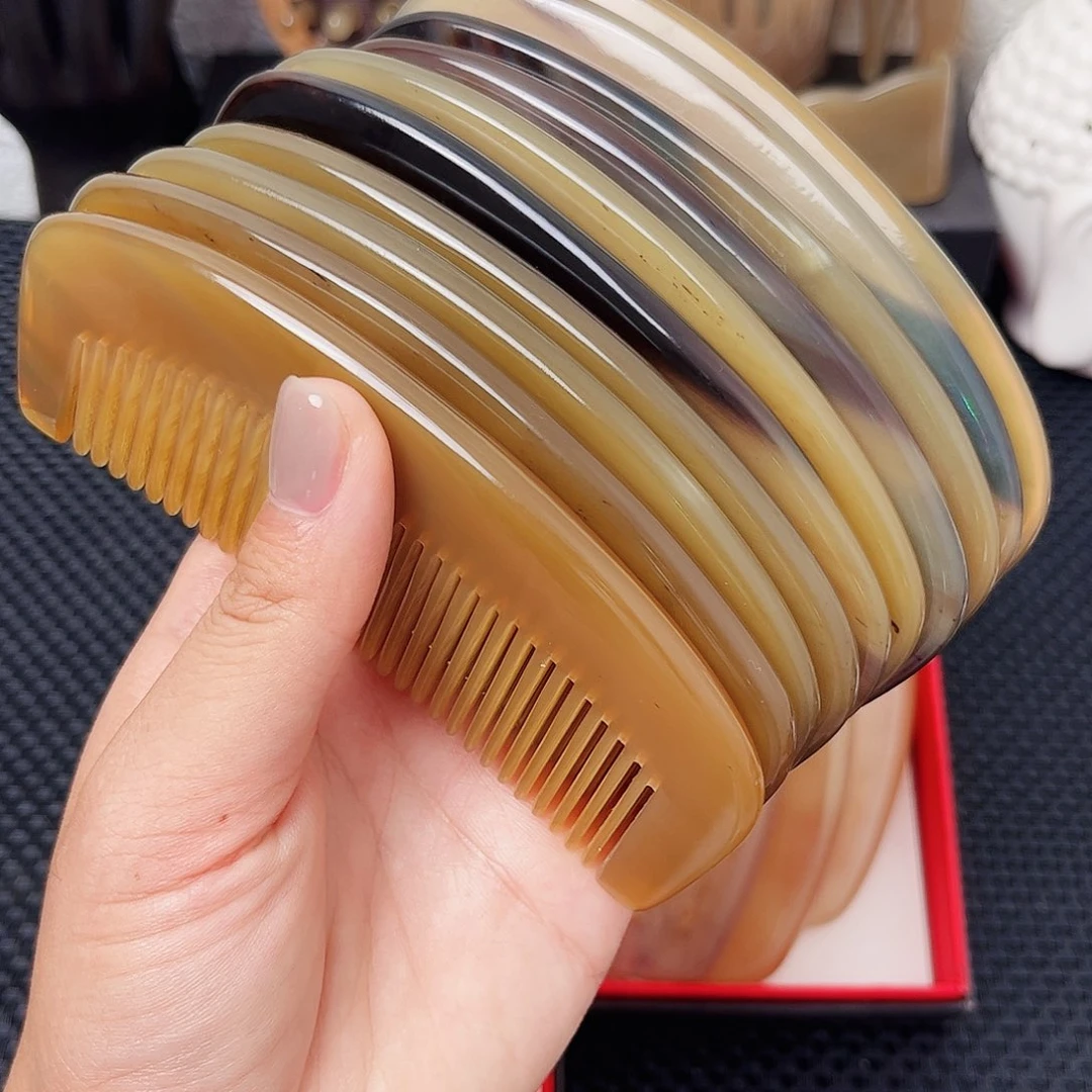 手工制作纯牛角梳子