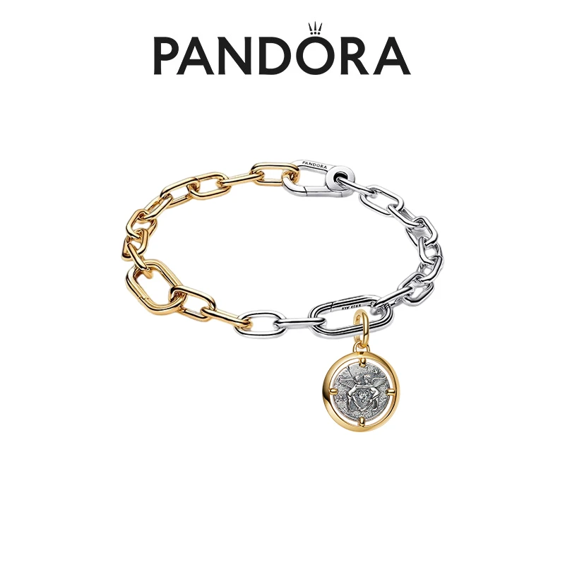 PANDORA/潘多拉 925银手链 守护系列与爱相守手链套装勋章古币