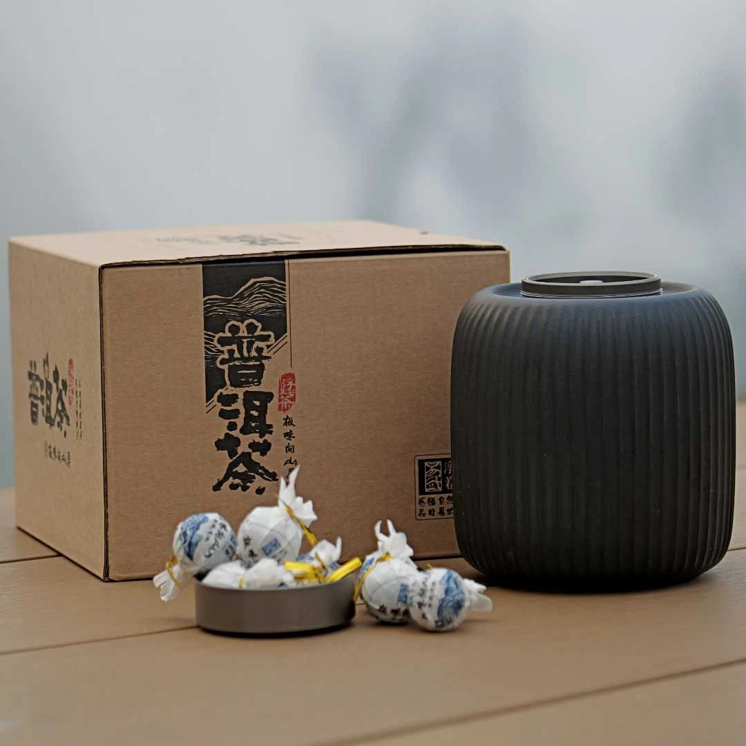 浮生若茶2024年刮风寨猎虎山高杆普洱茶生茶龙珠古树头春420g/罐