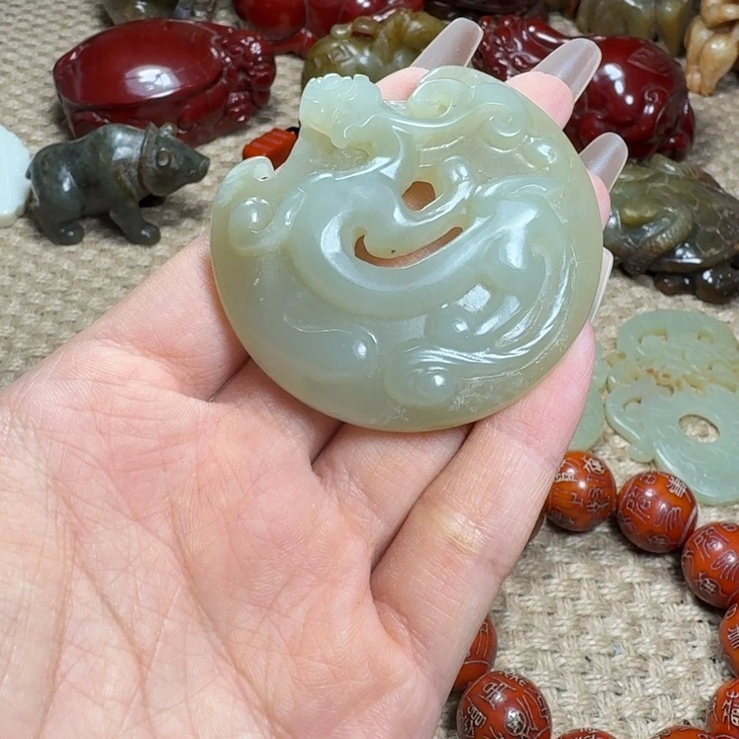 与***享白玉菩提吊坠挂件