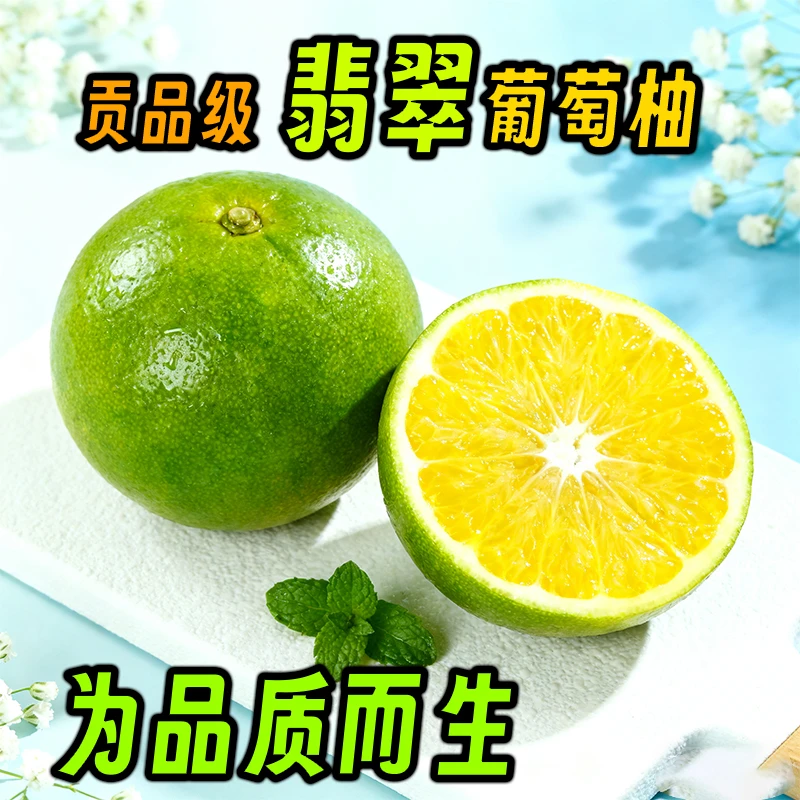 翡翠爆汁葡萄柚时令福建绿宝石西蜜柚子恐龙蛋新鲜当季水果黄肉